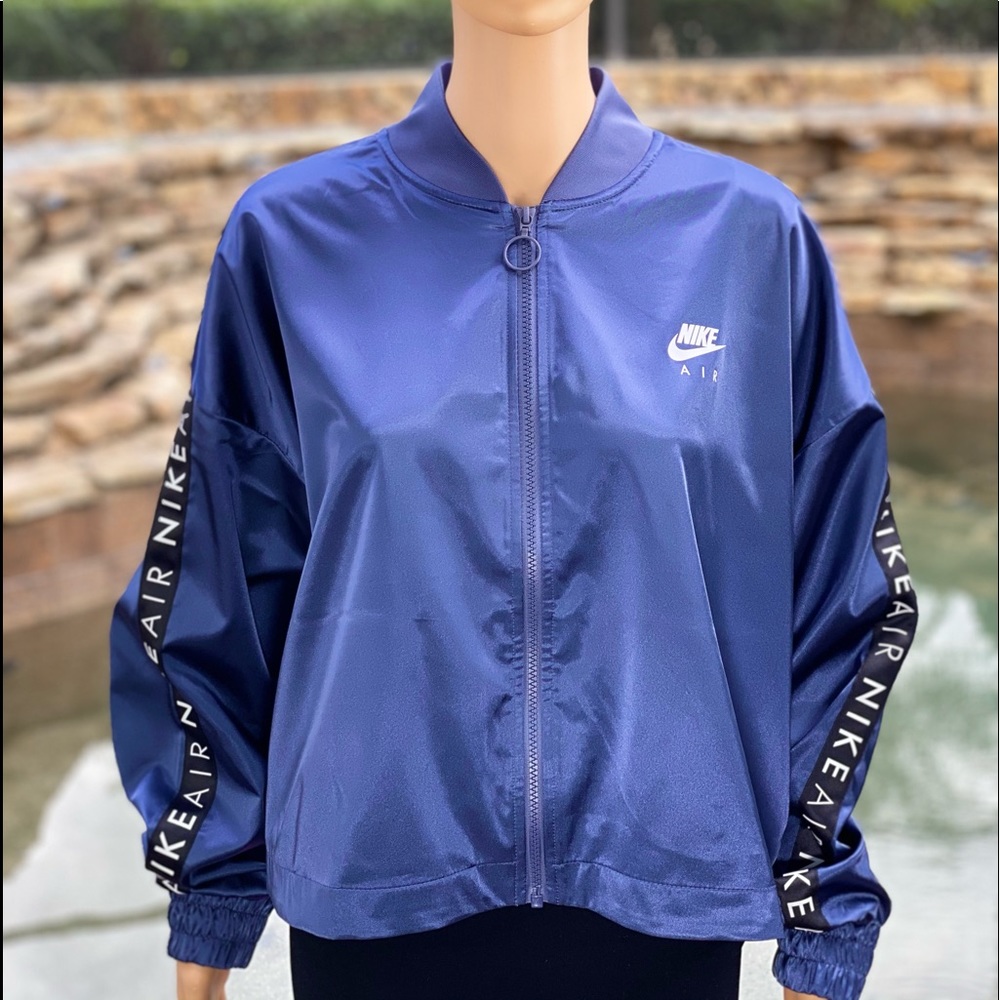 NIKE AIR SATIN TRACK JACKET XL BLUE CV8582-557